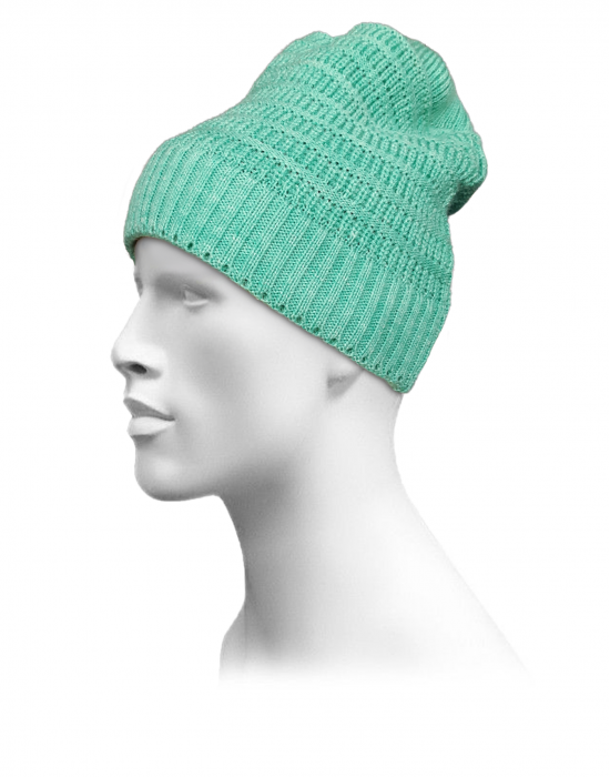 Unisex acrylic  self Designer Cap sea green 